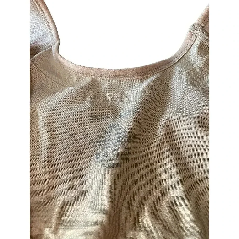 Secret Solutions Women's Beige nude Shapewear Tank Top Size Large